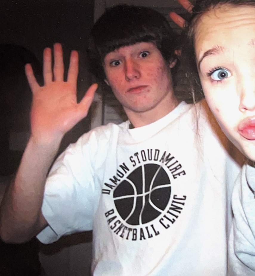 Taylor Bullock as a teenager with visible acne